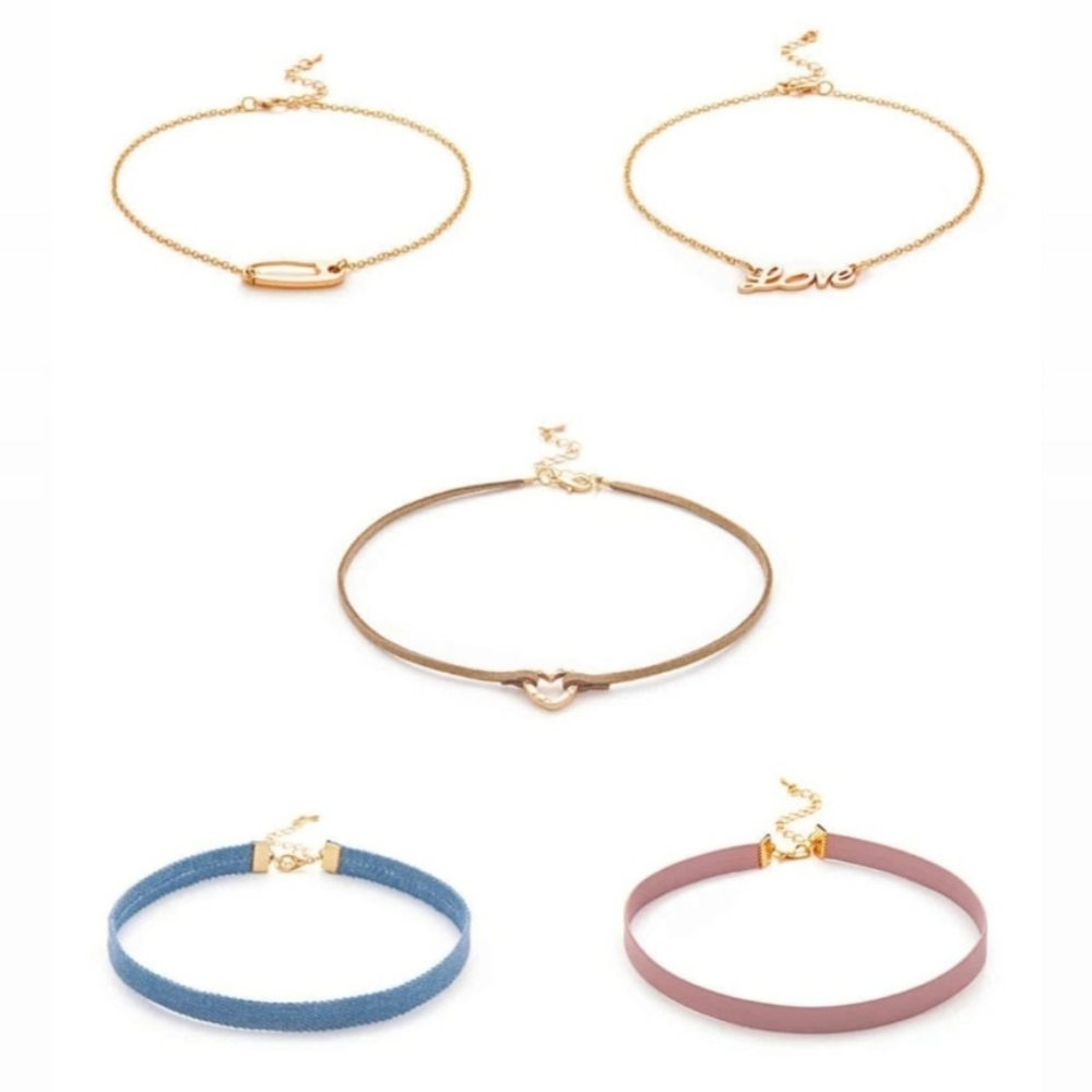 6 Piece Choker Necklace Set - Picture 2 of 2